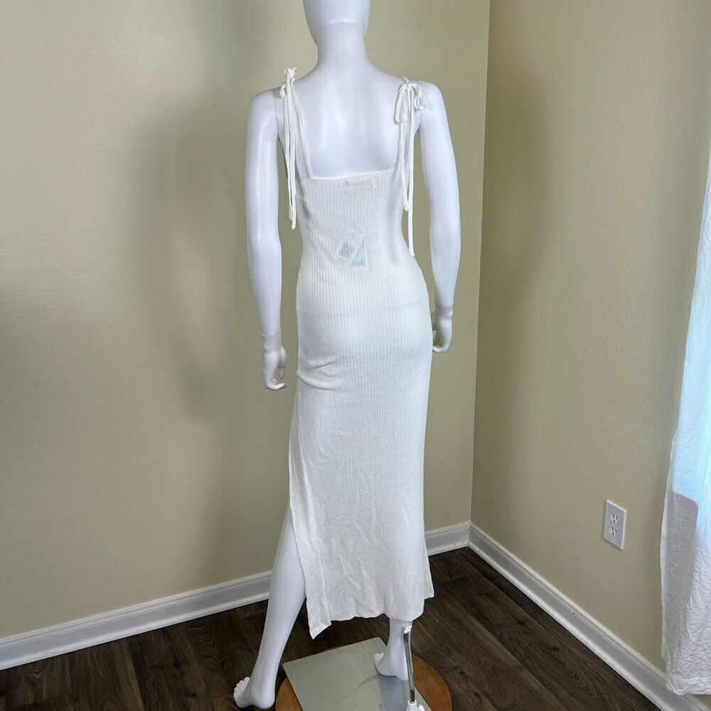 L*Space Women's Size S Cream Kihei Knit Maxi Dress NEW Cover Up Pullover Resort - Picture 7 of 15